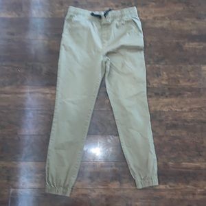 tan khaki joggers, size 14-16